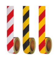 Reflective Hazard Warning Tape Self-Adhesive, High-Visibility PVC Safety Tape in 5cm x 45.7m and 7cm x 45.7m Rolls for Industrial Hazard Marking and Road Safety